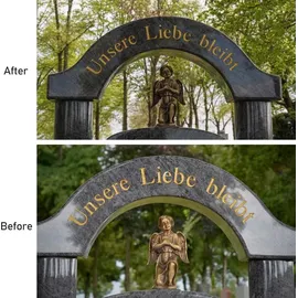 idea home MEMORIA Set zur Restaurierung von Inschriften auf Grabsteinen Ölmarker Weiß