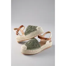 aniston shoes Plateausandale Damen Khaki/Braun 37