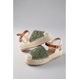 aniston shoes Plateausandale Damen Khaki/Braun 37