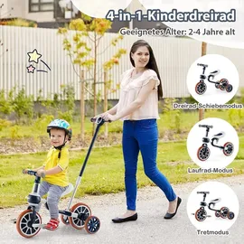 Costway 5-in-1 Kinderrad / Laufrad für Kleinkinder mit abnehmbaren Pedalen, – Blau
