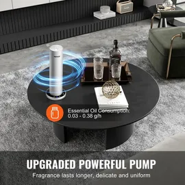 Vevor Duftluftmaschine für Zuhause, 120 ml Bluetooth Smart Kaltluftdiffusor, 93,4 m2 wasserloser Duftluftdiffusor für ätherische Öle, bodenstehende Aromatherapiemaschine für Spa, Yoga, Zuhause, Büro,