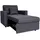Mendler Schlafsessel HWC-L90 Polyester 101 x 90 x 103 cm Dunkelgrau mit Kissen