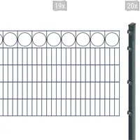 Arvotec Doppelstabmattenzaun »EXCLUSIVE 100 zum Einbetonieren "Ring" mit Zierleiste«, Zaunhöhe 100 cm, Zaunlänge 2 - 60 m 72169211-0 anthrazit H/L: 100 cm x 38 m