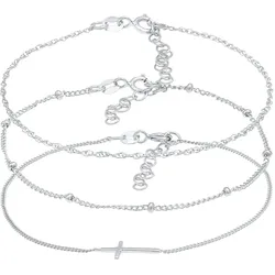 Elli Gedreht Kugel Kreuz Design 3er Set 925 Silber silberfarben Damen 