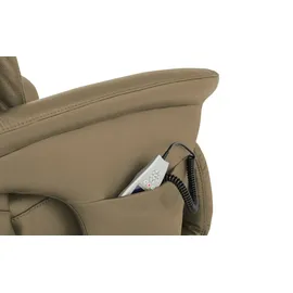 HIMOLLA Sessel 7418 Leder 81 x 111 x 95 cm Beige elektrisch mit Massagefunktion