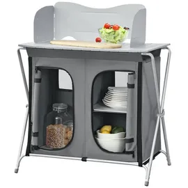 [en.casa] Campingtisch Tullinge Dunkelgrau