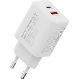 Digitus USB GaN 30W 1x USB-C 1x USB-A Weiß