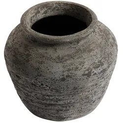 Muubs - Terracotta - Melancholia Krug, Ø 35 x 30 cm, schwarz metallic