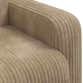 vidaXL Sessel Taupe Cord 72 x 71 x 70 cm Taupe mit Rollen