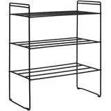 Xxxl Schuhregal, Schwarz, Metall, 49.5x60x25 cm, stehend, Garderobe, Schuhaufbewahrung, Schuhregale