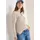 Cecil Mouliné Pullover mit Troyer - beige