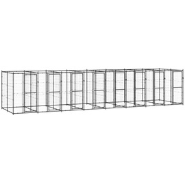 vidaXL Hundezwinger Outdoor-Hundezwinger Stahl 19,36 m2 schwarz
