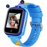 Mingfuxin 4G Kinder-Smartwatch, Wasserdichtes Smartwatch-Telefon mit Dual-Kamera, Kinder-GPS-Tracker mit WiFi-Videotelefonanruf SOS für Mädchen Jungen 3-14 Geburtstagsgeschenke (Blau)