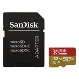 SanDisk microSDXC Extreme Class 10 100MB/s UHS-I U3 V30 A1 + SD-Adapter