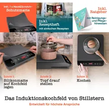 STILLSTERN Induktionskochfeld Induktionskochplatte 2100W 19 Stufen, 24h Timer,