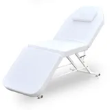 3-Zonen Leichter Faltbarer Stuhl SchöNheitssalon Spa Tattoo Bett Fold Zonen Mobile Klappbar Massageliege Massagebank Kosmetikliege Beauty Salon PVC Kosmetologie Massagestuhl Massagetisch Weiß