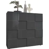 INOSIGN »Dama Höhe 111 cm, Breite 121 cm, Kommode 2 Türen, Hochkommode«, Front in 3D-Optik, viel Stauraum, verschiedene Farben