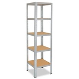 shelfplaza HOME Schwerlastregal 180x30x30 cm in verzinkt mit 5 Böden und 175 kg Traglast pro Boden
