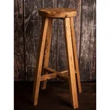 Handarbeit Teakholz Teak Holz massiv Barhocker Semar aus einer echten Teakholz Wurzel