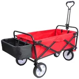 Elegear Bollerwagen Rot faltbar/klappbar/belastbar Bollerwagen mit Tasche (1-tlg) rot