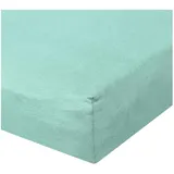BettwarenShop Spannbettlaken Jersey-Baumwolle 90 x 200 - 100 x 220 cm blau