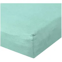 BettwarenShop Spannbettlaken Jersey-Baumwolle 90 x 200 - 100 x 220 cm blau