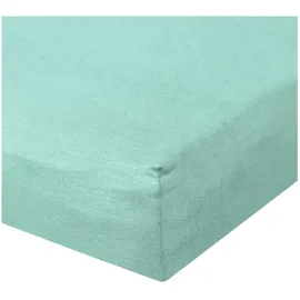 BettwarenShop Spannbettlaken Jersey-Baumwolle 90 x 200 - 100 x 220 cm blau