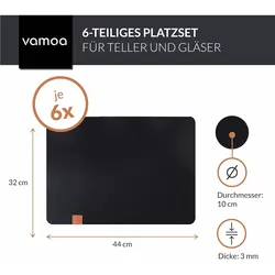 6er Tischset mit Platzdeckchen für Teller Untersetzer