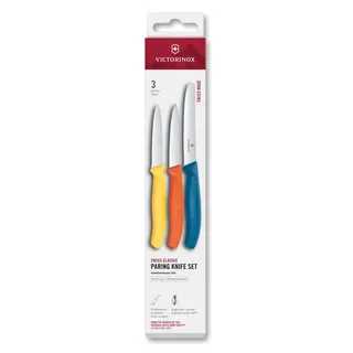 Gemüse-/Tomaten-/Frühstücksmesser 3-tlg. gelb/orange/blau