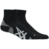 Asics Cushioned Run Quarter Socken 2er Pack Schwarz 39-42