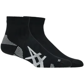Asics Cushioned Run Quarter Socken 2er Pack Schwarz 39-42