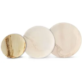 Greenbox BIOZOYG Palmware Hochwertiges Palmblattgeschirr I 200 Stück Palmblatt Teller rund Ø 15 cm I Bio Einweggeschirr biologisch abbaubar Partygeschirr Einmalgeschirr Wegwerfgeschirr