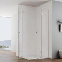 IMPTS Duschkabine 100x100cm Eckeinstieg Duschabtrennung mit Scharniertür aus 6