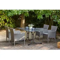 Siena Garden Dining-Set Padova 5-teilig 4 x Sessel 1 x Klapptisch