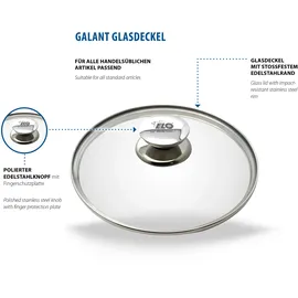 ELO Glasdeckel Galant 28 cm, universell einsetzbar