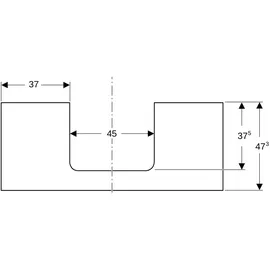 Geberit Waschtisch-Platte One 120x3x47cm, greige/lackiert m, AS mit.
