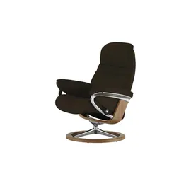 Stressless Relaxsessel mit Hocker Leder 92 x 105 x 80 cm Braun