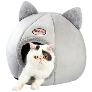 Katzenhöhle Bett, Katzenbett Zelt for Katzen und kleine Hunde, weich for den Innenbereich, gemütliches Zelt/Haus for Katzen, Kätzchen, halbgeschlossenes Katzenbett, Haus, Katzenschlafhöhle