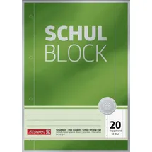 Brunnen Schulblock A4 unlin. 50Bl Premium