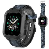 MINGPINHUIUS 4G Kinder-Smartwatch IP67, wasserdicht, Kinder-Smartwatch mit WLAN, LBS, GPS-Anrufkamera, Sprachchhat, Videoanrufe, Mädchen und Jungen, 4–15 Jahre alt (schwarz)