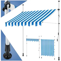KESSER® Klemmmarkise mit Handkurbel Balkon, Balkonmarkise ohne Bohren, UV-beständig höhenverstellbar wasserabweisend , Sonnenschutz, Terrassenüberdachung , einfache Montage