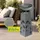 Hoberg Pflanzsäule Metall 23 x 23 x 70 cm kabellos grau