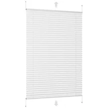 Sekey Plissee ohne Bohren Verdunkelung, Fenster Plissee Klemmfix Jalousie 80 cm breit, Verspannt Blickdicht Sonnenschutz Fensterollo, 80x100cm, Weiß