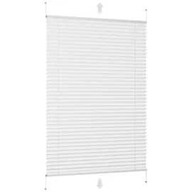 Sekey Plissee ohne Bohren Verdunkelung, Fenster Plissee Klemmfix Jalousie 80 cm breit, Verspannt Blickdicht Sonnenschutz Fensterollo, 80x100cm, Weiß