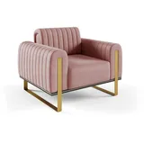 Fun Möbel Sessel Valerie Elisa Velvet 70 x 70 x 70 cm Rosa