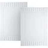 White Classic Weißer Luxus Baumwolle Bad-Matten Hotel-Spa-Waschbar-Tub-Set - 100% Baumwolle Reversible Hotel Quality Badmatte Set - 2 Pack - 22 "x34