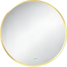 kleankin Badspiegel Ø50 cm Wandspiegel für Wohnzimmer, Schlafzimmer, Gold