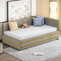 Polsterbett Schlafsofa 90200 Multifunktionsbett mit Lattenrost hautfreundlicher Samtstoff grau