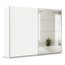 Rauch Schwebetürenschrank Quadra 271 x 210 x 62 cm Weiß/Orange
