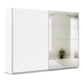 Rauch Schwebetürenschrank Quadra 271 x 210 x 62 cm Weiß/Orange